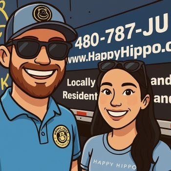 cartoon micah and hanna up close office clean out cave creek