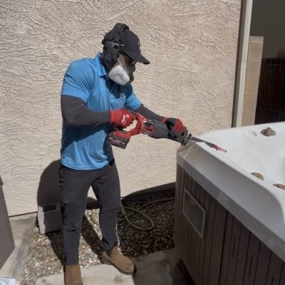 desert ridge hot tub removal